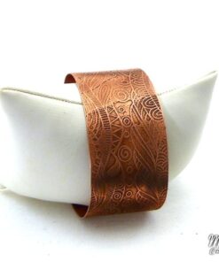 Bracelet Manchette Moyfrid - cuivre naturel gravé – Image 5