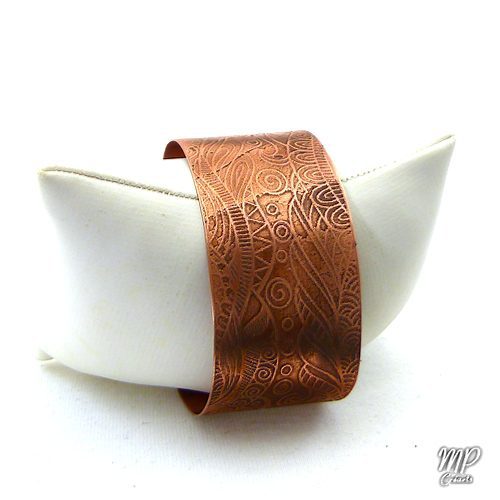 Bracelet Manchette Moyfrid - cuivre naturel gravé – Image 5