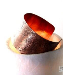 Bracelet Manchette Moyfrid - cuivre naturel gravé – Image 2