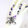 collier magairlin orchidée et agates à rayures