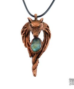 pendentif akela loup labradorite