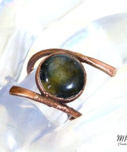 bague eluchil taille 54 cuivre et labradorite