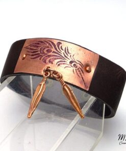 Bracelet Ventem - cuir marron et cuivre – Image 7