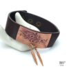 vracelet cuir marron Ventem avec plumes