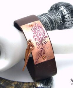 Bracelet Ventem - cuir marron et cuivre – Image 5