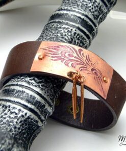 Bracelet Ventem - cuir marron et cuivre – Image 4