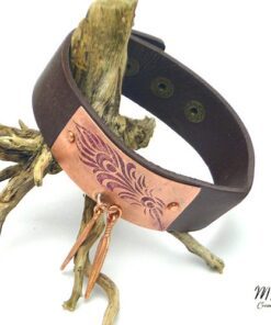 Bracelet Ventem - cuir marron et cuivre – Image 2