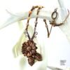 collier nao fleur en cuivre et rhodochrosite