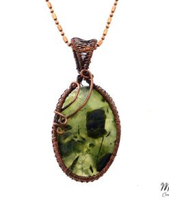 pendentif balda prehnite wire wrapped