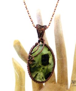 Pendentif Balda - préhnite wire-wrapped – Image 7