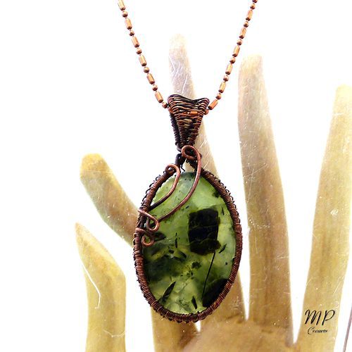 Pendentif Balda - préhnite wire-wrapped – Image 7