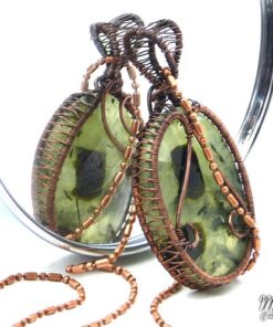 Pendentif Balda - préhnite wire-wrapped – Image 6