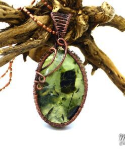 Pendentif Balda - préhnite wire-wrapped – Image 5