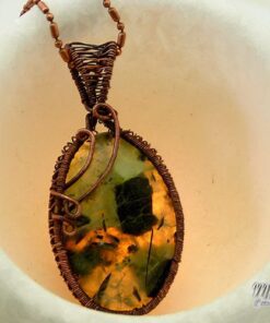 Pendentif Balda - préhnite wire-wrapped – Image 3