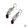 boucles d'oreille cardinal avec perles grenat