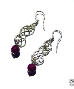 boucles d'oreille cardinal avec perles grenat