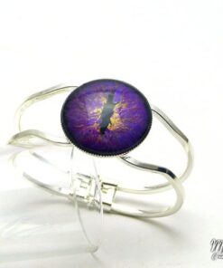 Réservé : Bracelet oeil de dragon violet Wawel