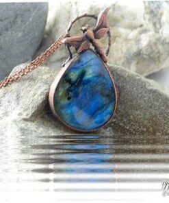 Pendentif Feofan - labradorite avec sa libellule – Image 2