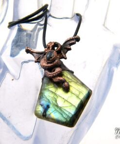 Réservé : Pendentif Gronk - labradorite et dragon – Image 2