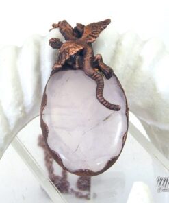 pendentif rivaia quartz rose et dragon
