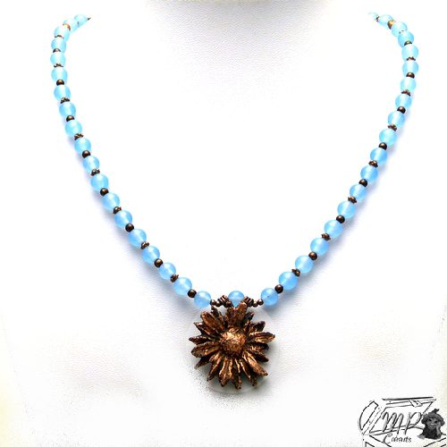 collier sawsan avec jade bleu