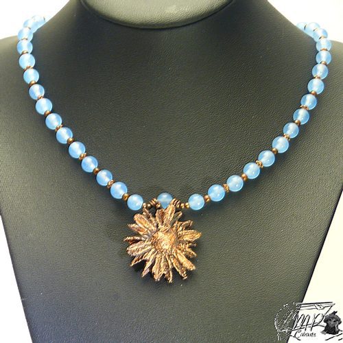 Réservé : Collier Sawsan - cuivre et jade bleu – Image 6