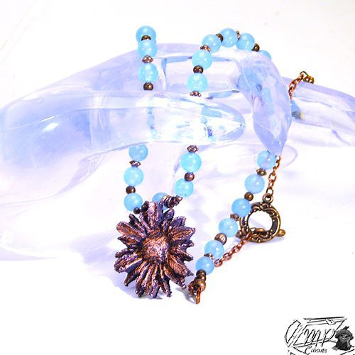 Réservé : Collier Sawsan - cuivre et jade bleu – Image 3