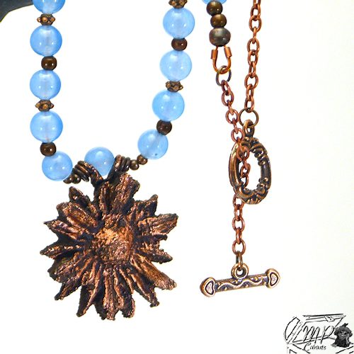 Réservé : Collier Sawsan - cuivre et jade bleu – Image 2