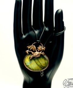 Pendentif Loschy - dragounet sur labradorite – Image 5
