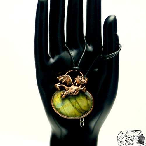 Pendentif Loschy - dragounet sur labradorite – Image 5