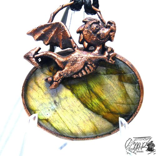 Pendentif Loschy - dragounet sur labradorite – Image 3