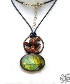 Pendentif Glasfeu - dragounet sur labradorite – Image 6