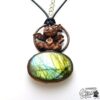 pendentif labradorite avec Glasfeu le petit dragon