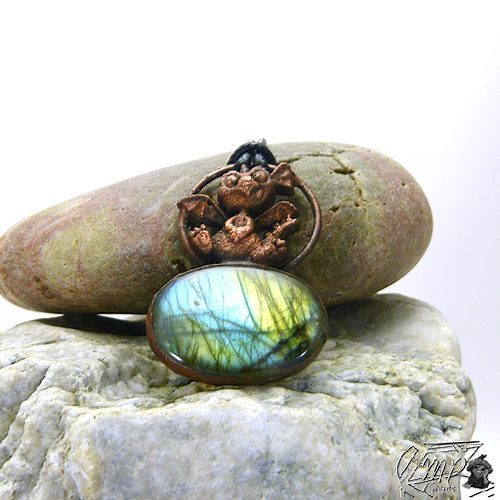 Pendentif Glasfeu - dragounet sur labradorite – Image 4