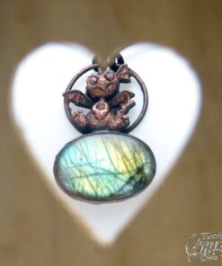 Pendentif Glasfeu - dragounet sur labradorite – Image 3