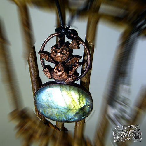 Pendentif Glasfeu - dragounet sur labradorite – Image 2