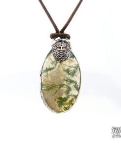 pendentif hizir agate mousse sertie étain