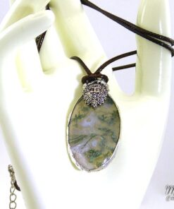 Pendentif Hizir - homme vert et agate mousse – Image 7
