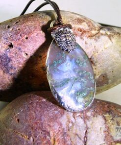 Pendentif Hizir - homme vert et agate mousse – Image 6