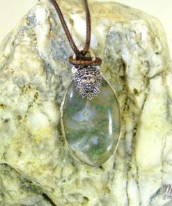 Pendentif Hizir - homme vert et agate mousse – Image 5