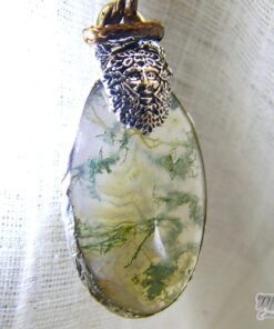 Pendentif Hizir - homme vert et agate mousse – Image 3