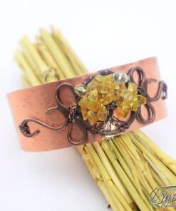 bracelet manchette arbre de vie carmel