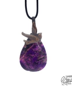 Pendentif Elaïa - crazy lace agate et cuivre – Image 7