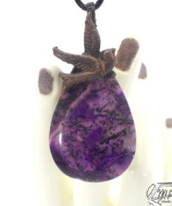 Pendentif Elaïa - crazy lace agate et cuivre – Image 6