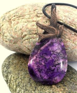 Pendentif Elaïa - crazy lace agate et cuivre – Image 5