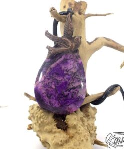 Pendentif Elaïa - crazy lace agate et cuivre – Image 3