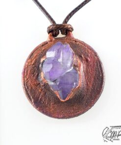 pendentif sverre cuivre et amethyste