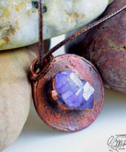 Pendentif Sverre - améthyste et cuivre – Image 5