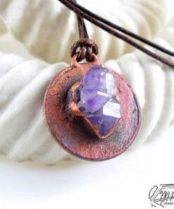 Pendentif Sverre - améthyste et cuivre – Image 3