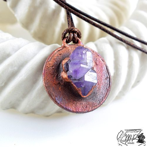 Pendentif Sverre - améthyste et cuivre – Image 3
